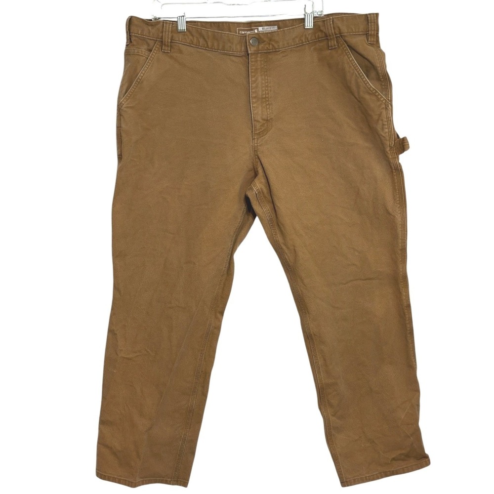Carhartt Duck Utility Work Pant Men Brown Relaxed Rugged Flex BN3279-M 42x30